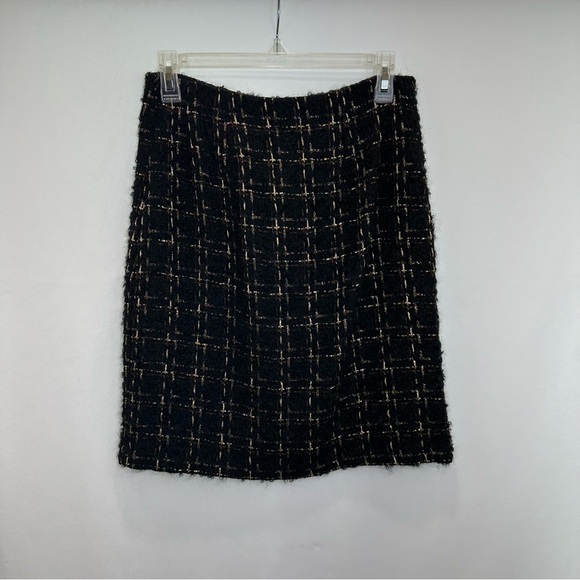 New J.McLaughlin Wool Blend Tweed Lined Pencil Skirt Size 2 - Picture 9 of 9